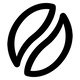 Black and white logo of two interlocking leaves on a white background